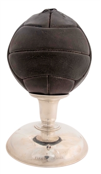 1930 FIFA First Match Ball Used for France vs Mexico with Christofle Pedestal (Letter of Provenance)